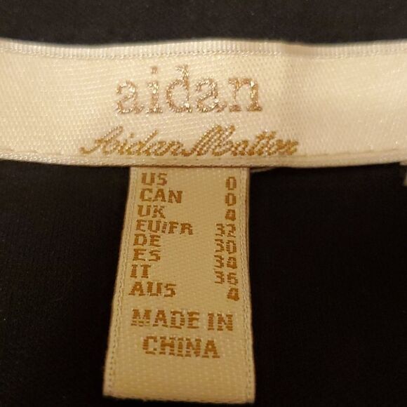 NWT Aidan Mattox Black Scuba and Lace Cocktail Dress size 0 - Picture 11 of 16